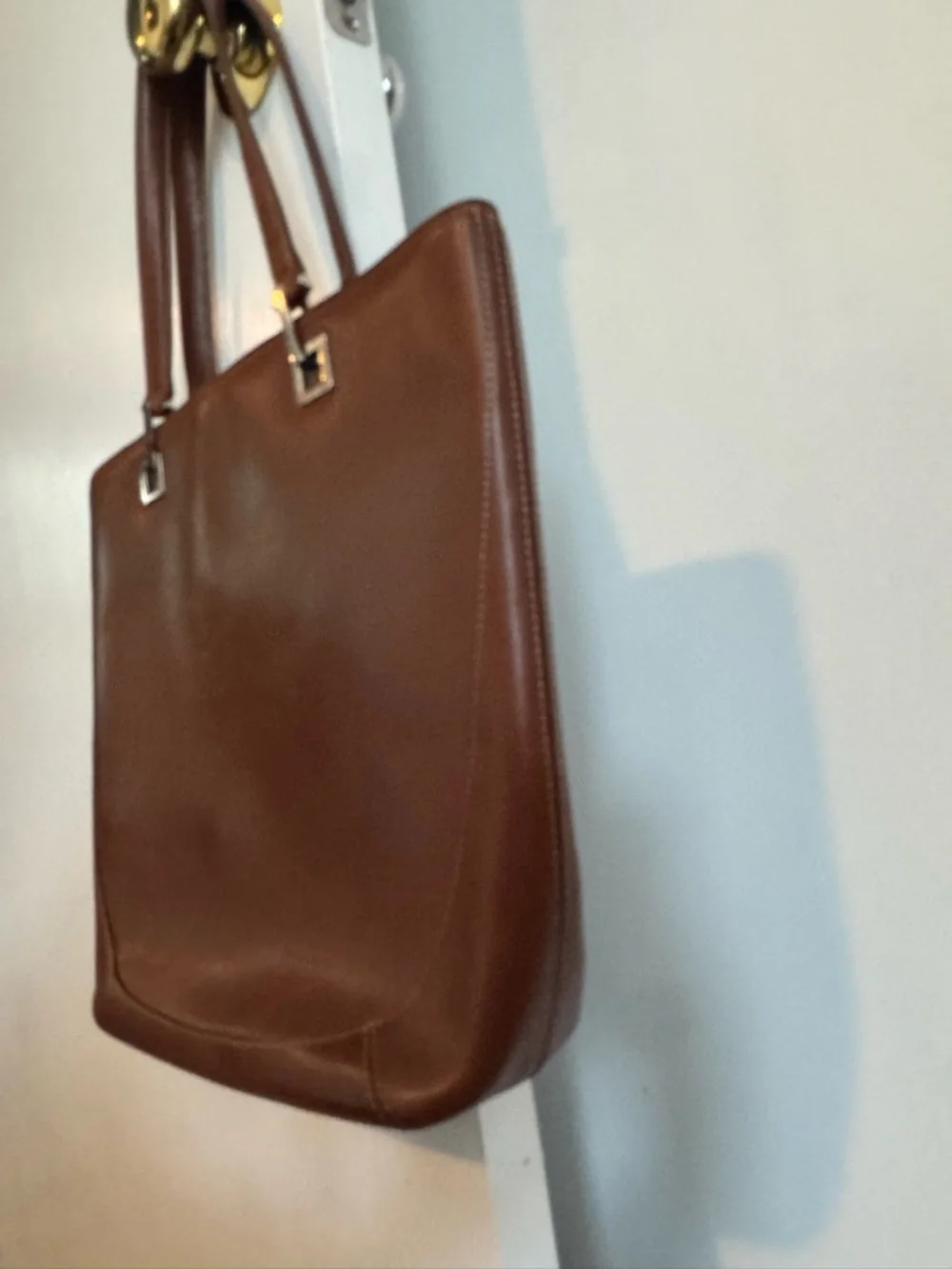 Cole Haan Brown Leather Shoulder Bag - Picture 2 of 7